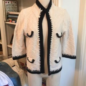Cabi black & cream sweater jacket 🥰